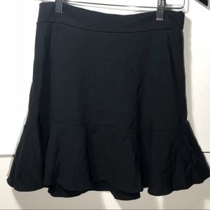 Black splendid mini circle ponte skater skirt
